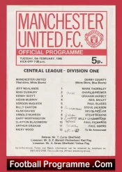 Manchester United v Derby County 1985 – Reserves Gordon McQueen