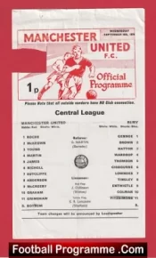 Manchester United v Bury 1974 – Man Utd Reserves Second Division Season