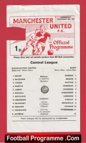 Manchester United v Bury 1974 – Man Utd Reserves Second Division Season