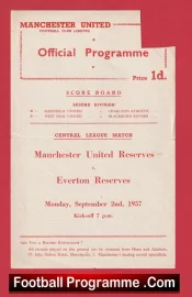 Manchester United v Everton 1957 – Reserves Man Utd Bobby Charlton
