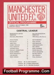 Manchester United v Bolton Wanderers 1983 – Reserves Lou Macari