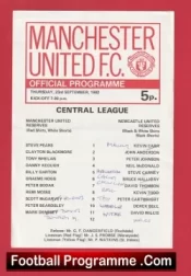 Manchester United v Newcastle United 1982 – Reserves + Peter Beardsley