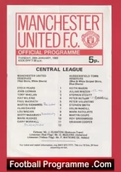 Manchester United v Huddersfield Town 1983 – Reserves Mark Hughes