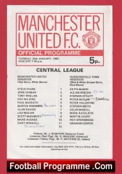 Manchester United v Huddersfield Town 1983 – Reserves Mark Hughes