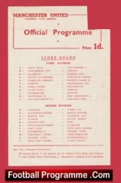 Manchester United v Sheffield United 1956 – Reserves + Bobby Charlton