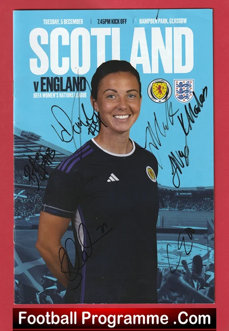Scotland Ladies v England 2023 - Womens Football Multi Autographed - Image 2