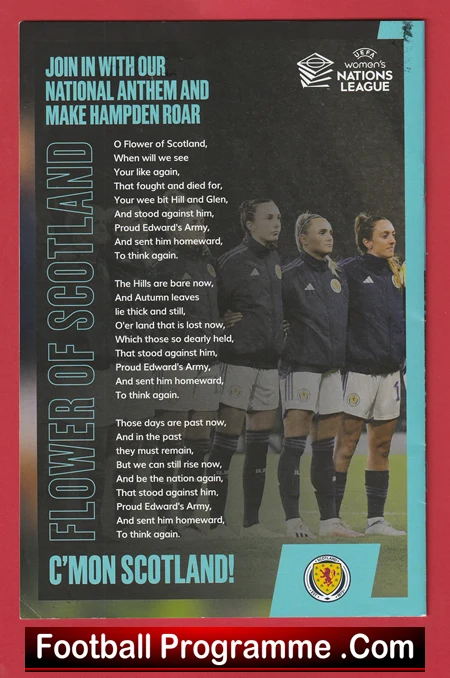 Scotland Ladies v England 2023 - Womens Football Multi Autographed - Image 3