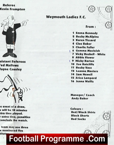 Dorchester Ladies v Weymouth 1999 - Womens Football - Image 4