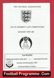 Preston North End Ladies v Darlington 1997 – Womens Football