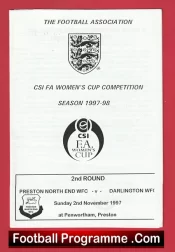 Preston North End Ladies v Darlington 1997 – Womens Football