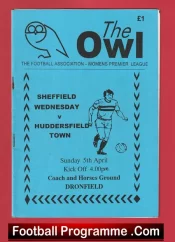 Sheffield Wednesday Ladies v Huddersfield Town 1998 – Womens Football