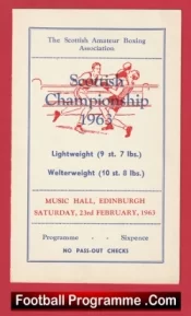 Boxing – Scottish Amateur Championship 1963 – Edinburgh Music Hall
