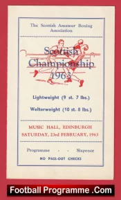 Boxing – Scottish Amateur Championship 1963 – Edinburgh Music Hall
