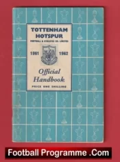 Tottenham Hotspur Spurs Official Handbook 1961 – 1962