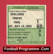 Northwich Victoria v Telford United 1983 – Ticket Challenge Trophy Cup Final
