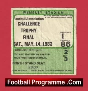 Northwich Victoria v Telford United 1983 – Ticket Challenge Trophy Cup Final