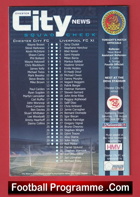 Chester City v Liverpool 2002 - Centenary - Image 3