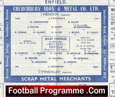 Finchley v Hendon 1965 - Senior Cup Final at Enfield - Image 3