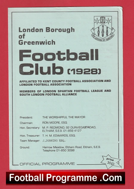 Greenwich v Whyteleafe 1980 - London Borough Spartan League - Image 2