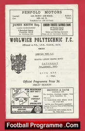 Woolwich Polytechnic v Chertsey Town 1967 – London League