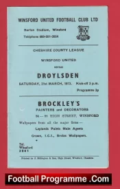 Winsford United v Droylsden 1973 – Cheshire League