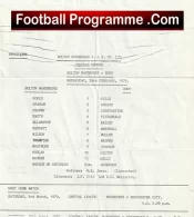 Bolton Wanderers v Bury 1979 – Reserves Match