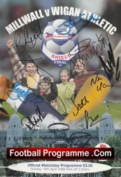 Millwall v Wigan Athletic 1999 – Shield Cup Final Multi Signed