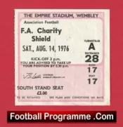 Liverpool v Southampton 1976 – Charity Shield Match Ticket