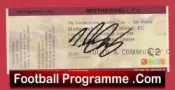 Motherwell v St Mirren 2009 – Signed Football Ticket
