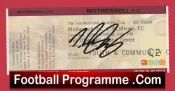 Motherwell v St Mirren 2009 – Signed Football Ticket