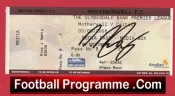 Motherwell v Glasgow Celtic 2008 – Signed Football Ticket