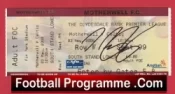 Motherwell v Glasgow Celtic 2008 – Signed Football Ticket