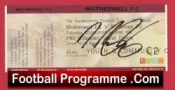 Motherwell v St Mirren 2009 – Signed Football Ticket