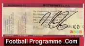 Motherwell v St Mirren 2009 – Signed Football Ticket
