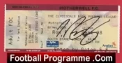 Motherwell v St Mirren 2009 – Signed Football Ticket