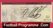 Motherwell v St Mirren 2009 – Signed Football Ticket