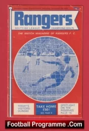 Glasgow Rangers v Dundee 1975 – Mult Signed Autographed Plus