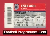 England v Spain 2007 – Ticket Man Utd Old Trafford