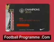 Manchester United Official Season Ticket Plastic Members Cards X 2