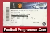 Manchester United v Olympiacos 2014 – Football Ticket