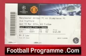 Manchester United v Olympiacos 2014 – Football Ticket