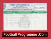 Portsmouth v Manchester United 1994 – Football Ticket