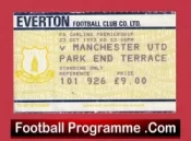 Everton v Manchester United 1993 – Match Day Ticket