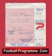 Derby County v Manchester United 1983 – Match Ticket