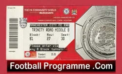 Manchester City v Chelsea 2012 - Community Shield Match Ticket