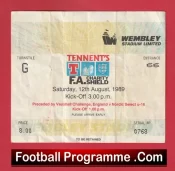 Liverpool v Arsenal 1989 – Charity Shield Ticket