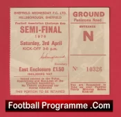 Manchester United v Derby County 1976 FA Cup Semi Final Football Ticket