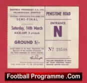 Manchester United v West Ham United 1964 FA Cup Semi Final Ticket