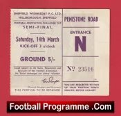 Manchester United v West Ham United 1964 FA Cup Semi Final Ticket