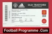 Manchester United v Bournemouth 2020 – Ticket BCD Covid Postponed